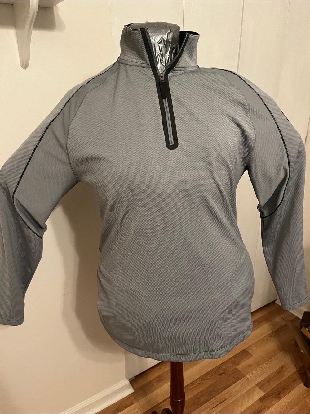 Under Armour Men's Light Gray Quarter-Zip Shirt Jacket